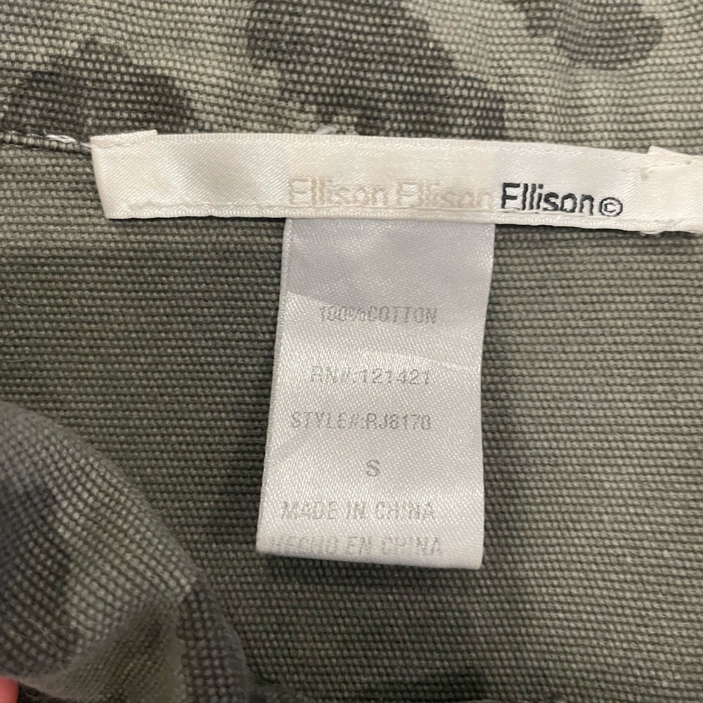 Ellison Olive Leopard Print Military Jacket - Picture 2 of 6